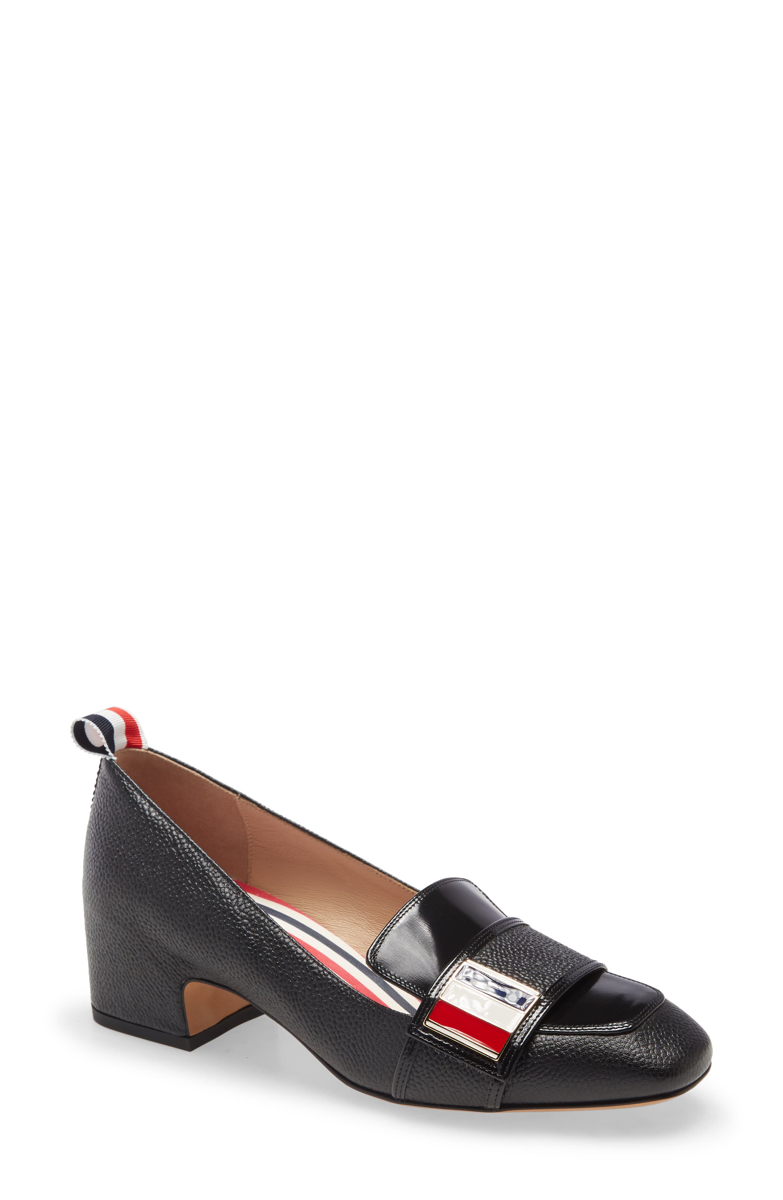 Thom Browne Block Heel Loafer Pump, Main, color, 