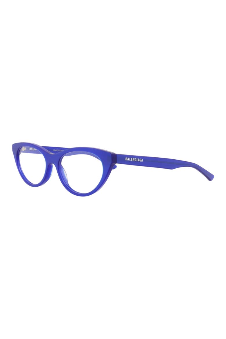 52mm Cat Eye Optical Glasses, Alternate, color, BLUE BLUE TRANSPARENT