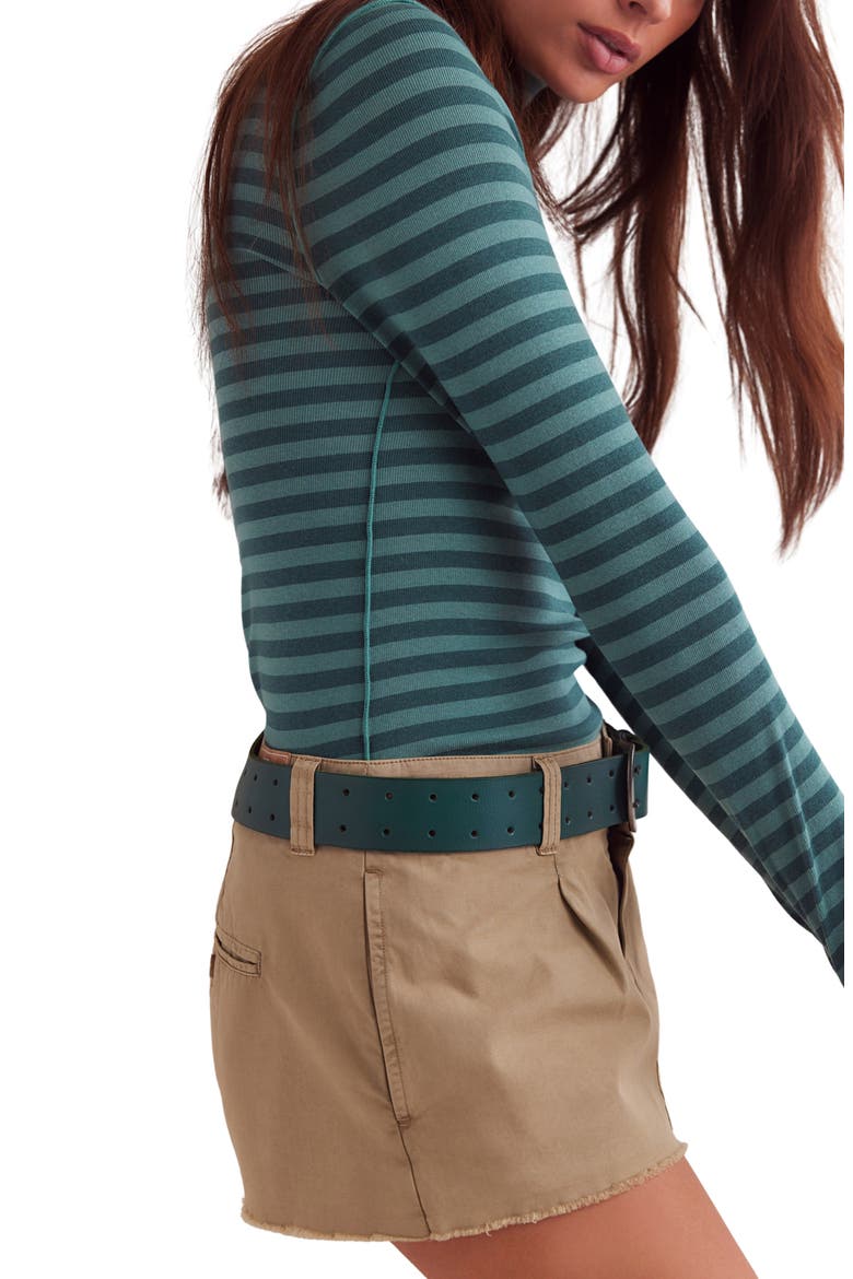 Good Good Stripe Turtleneck Top, Alternate, color, RAINFOREST COMBO