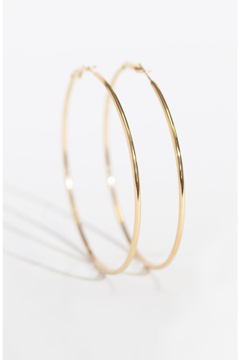 Set Of 3 Plain Jane Hoop Earrings, Alternate, color, GOLD