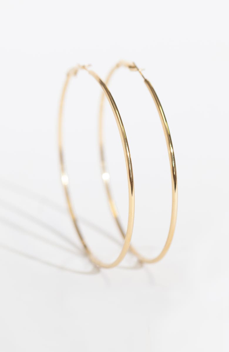 Hoop Mobb Set Of 3 Plain Jane Hoop Earrings, Alternate, color, Gold