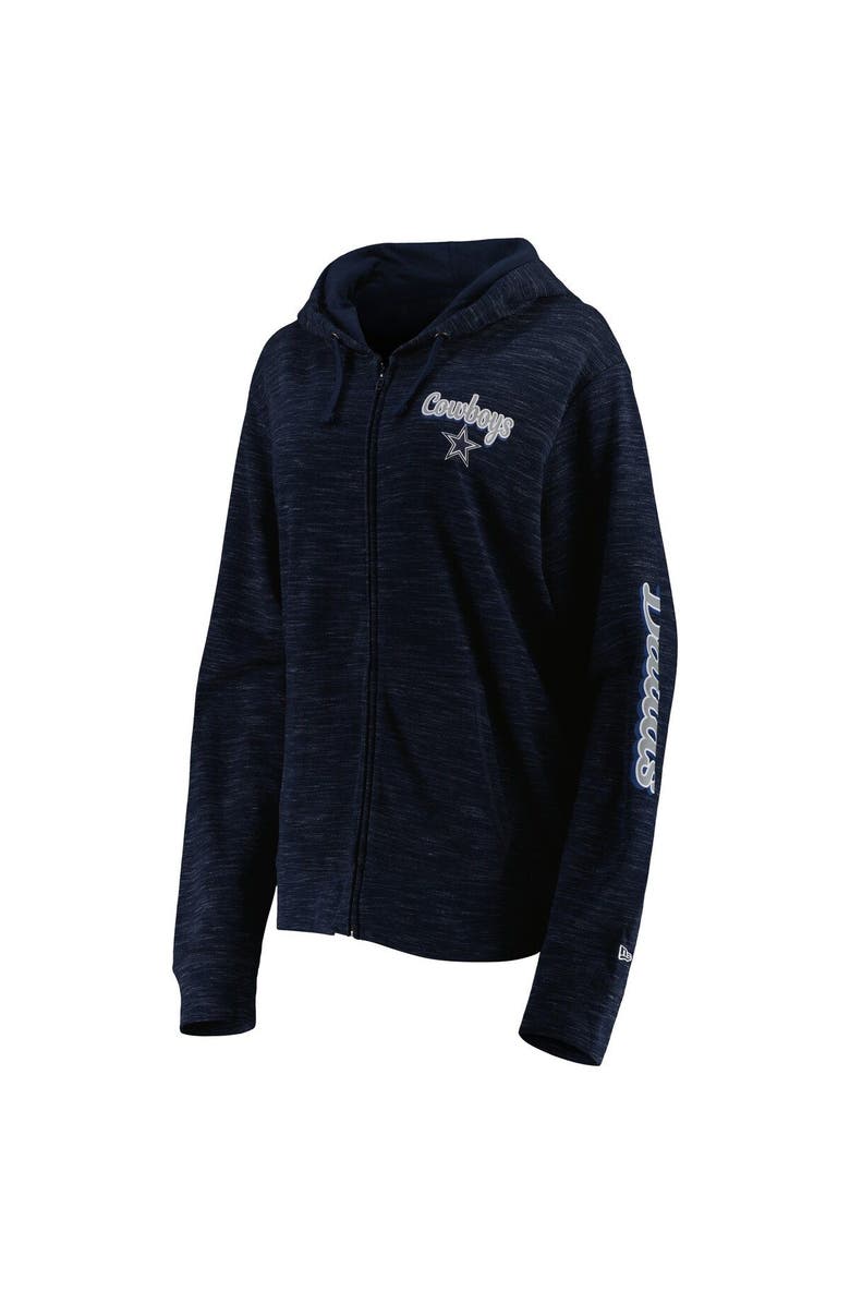New Era Women's New Era Navy Dallas Cowboys Reverse Full-Zip Hoodie, Alternate, color, Navy