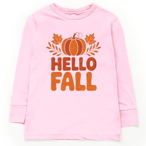 Hello Fall Pumpkin Long Sleeve T-Shirt