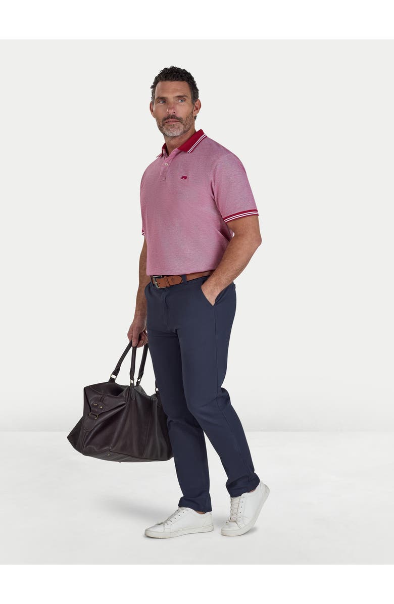 Raging Bull Tipped Pique Polo Shirt, Alternate, color, Berry