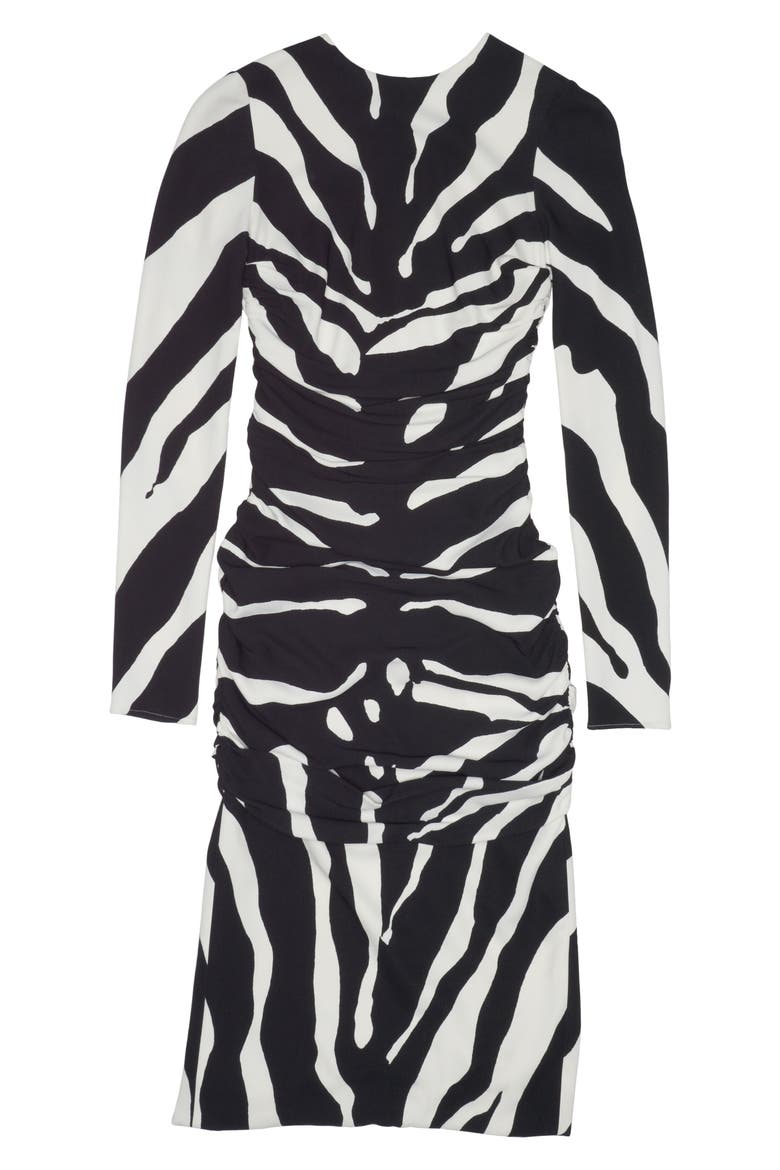 Cady Zebra Long Sleeve Dress, Alternate, color, HW3TU ZEBRA NEW