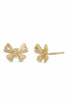 Icon Diamond Butterfly Stud Earrings