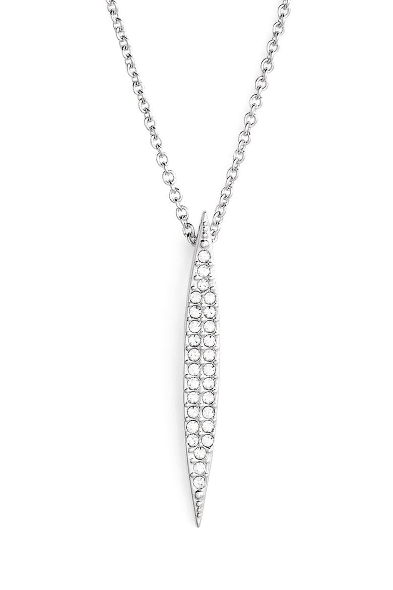 'Tattoo' Spear Pendant Necklace, Main, color, SILVER