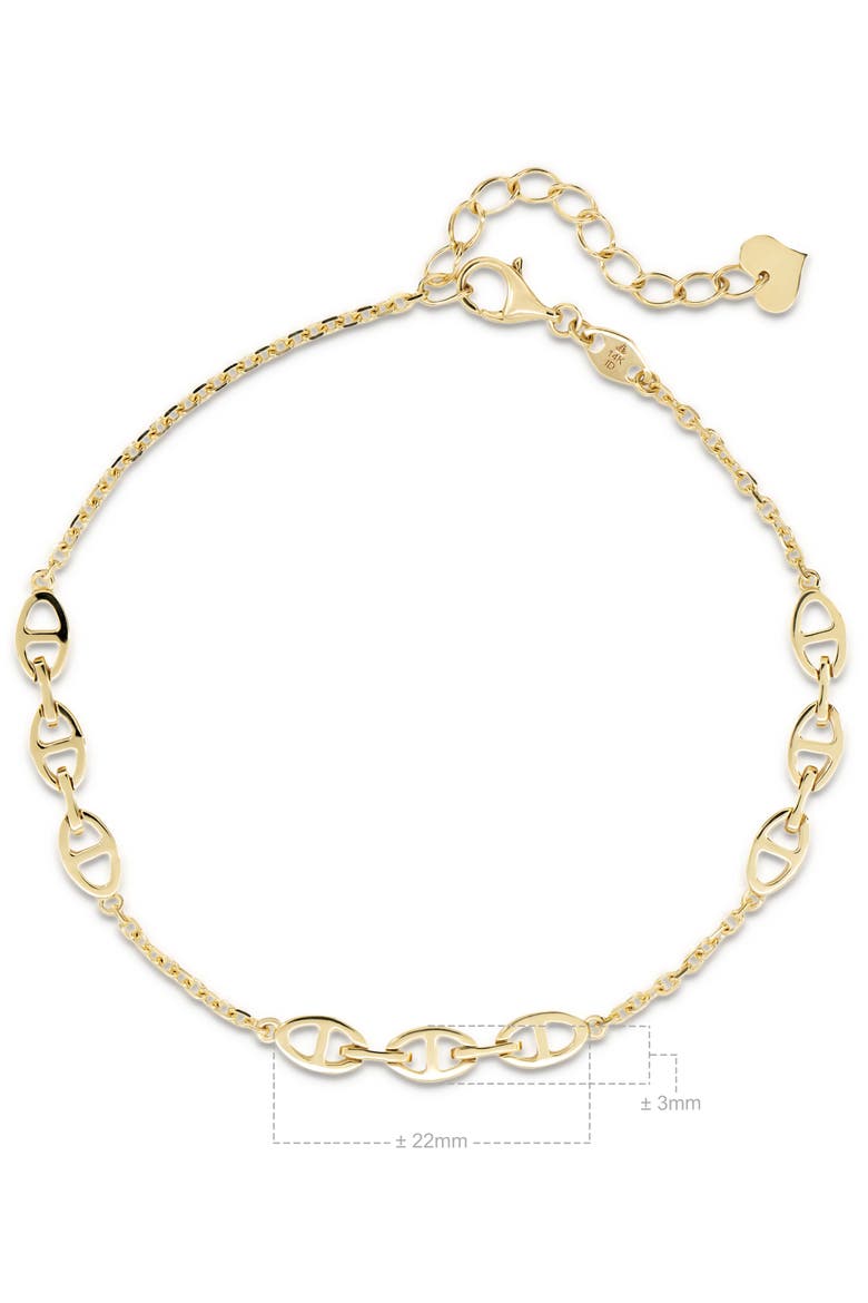 Mariner Anchor Chain Bracelet in 14K Gold, 22mm, Alternate, color, Yellow Gold