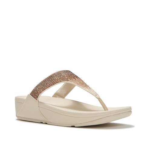 Lulu Ombre Crystal Toe-Post Sandals