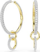 Swarovski Dextera Pavé Hoop Drop Earrings