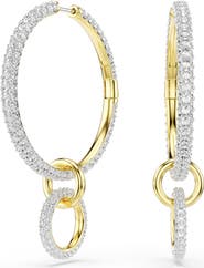 Swarovski Dextera Pavé Hoop Drop Earrings