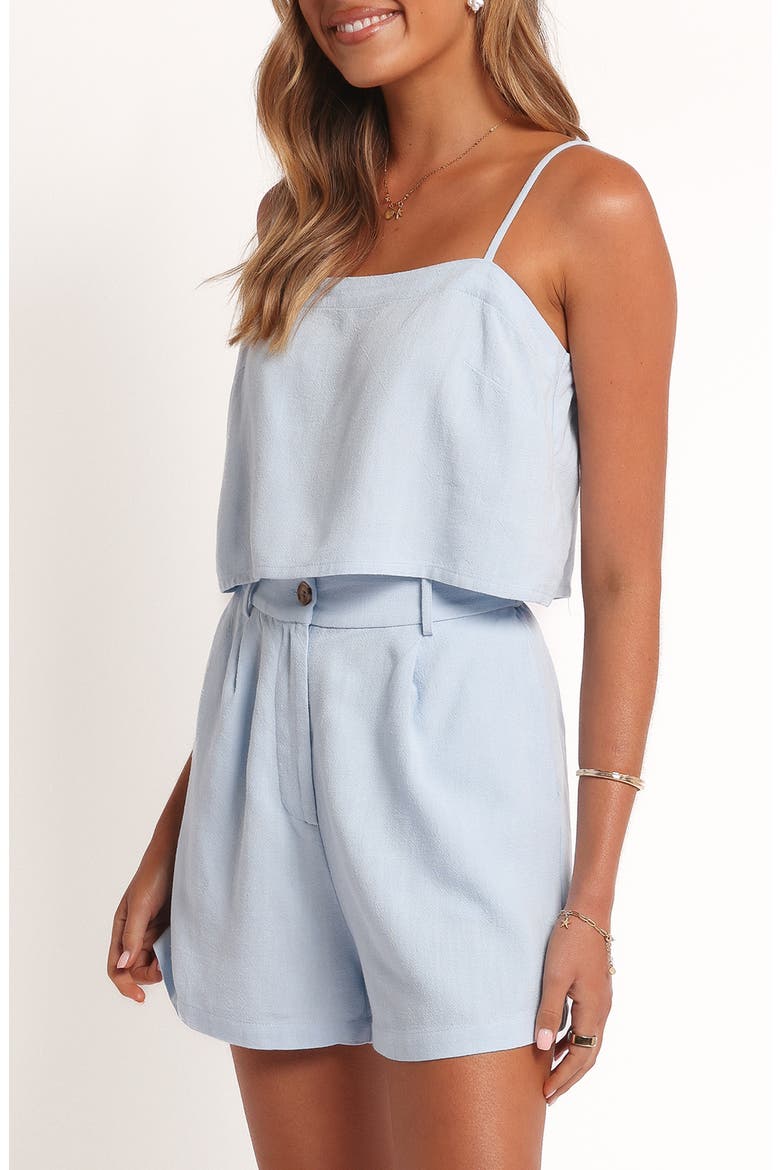 Ryan Linen Camisole & Shorts Set, Alternate, color, BLUE