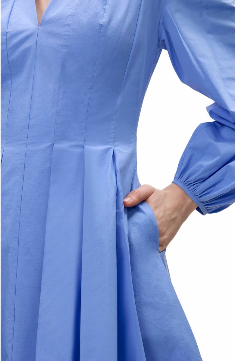 Rebecca Taylor Yara Poplin Dress, Alternate, color, Bluebell