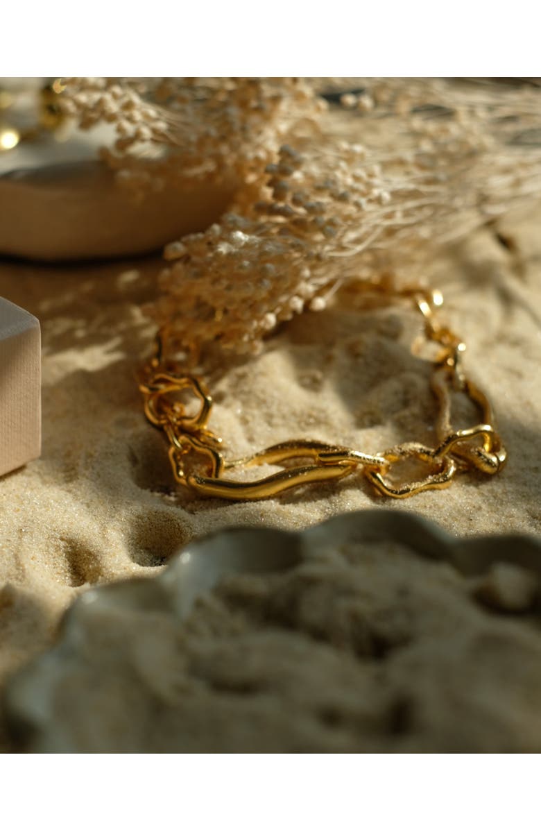 Ottoman Hands Etta Chain Bracelet, Alternate, color, Brass