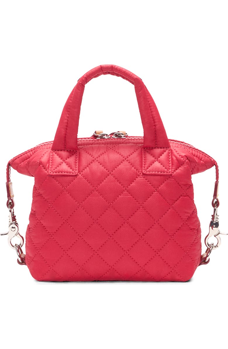 MZ Wallace Micro Sutton Quilted Nylon Top Handle Bag, Alternate, color, Apple