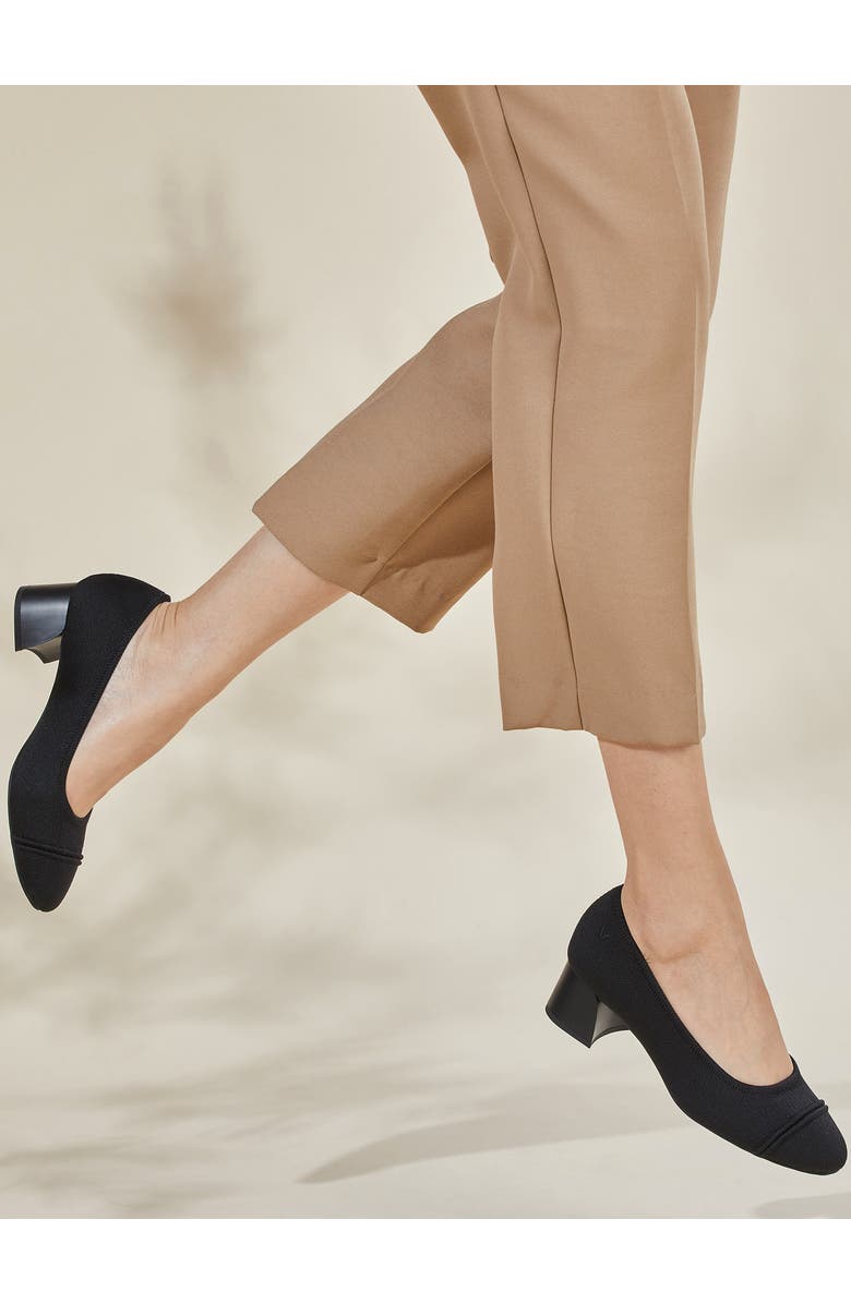 VIVAIA Almond-Toe Chunky Heels, Alternate, color, Black