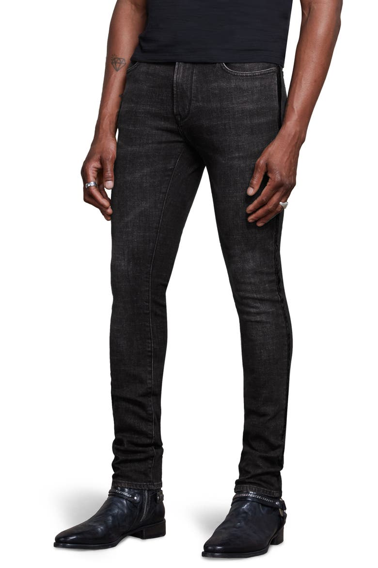 Wight Skinny Fit Stretch Jeans, Main, color, MINERAL BLACK