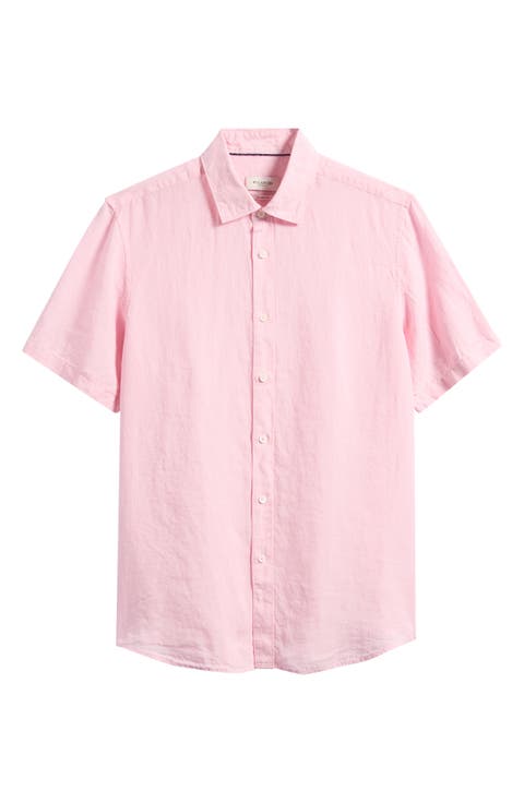 Orson Shaped Fit Short Sleeve Linen Button-Up Shirt