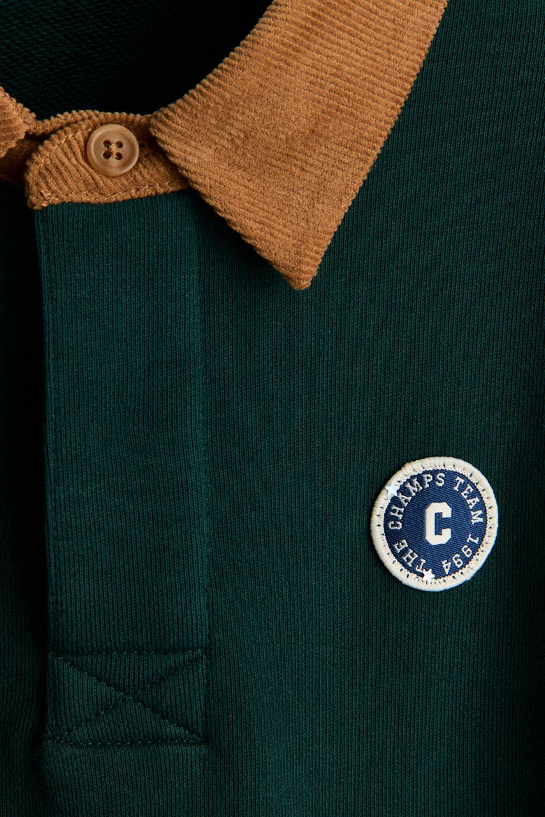 Rugby Shirt With Motif Detail, Alternate, color, Dark green/The Champs Team