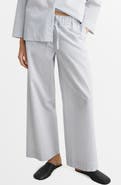 MANGO Stripe Cotton Blend Pajama Pants