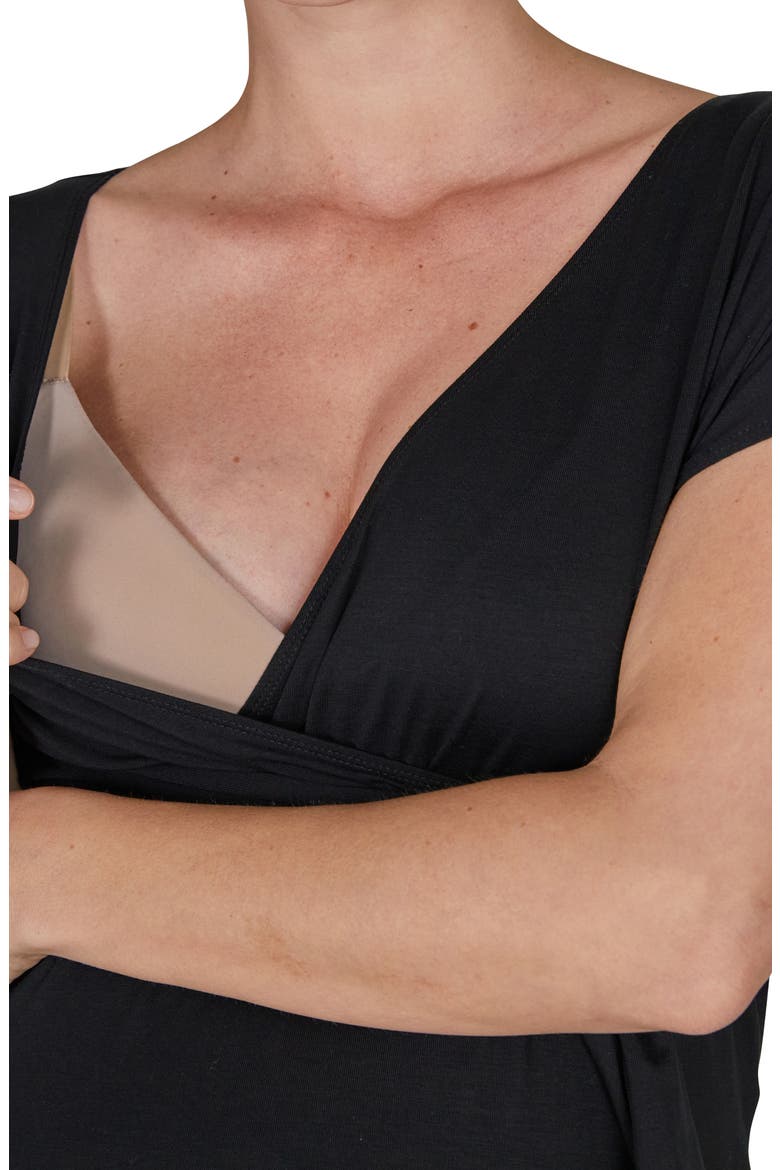 Origin pregnancy and nursing tunic, Alternate, color, BLACK