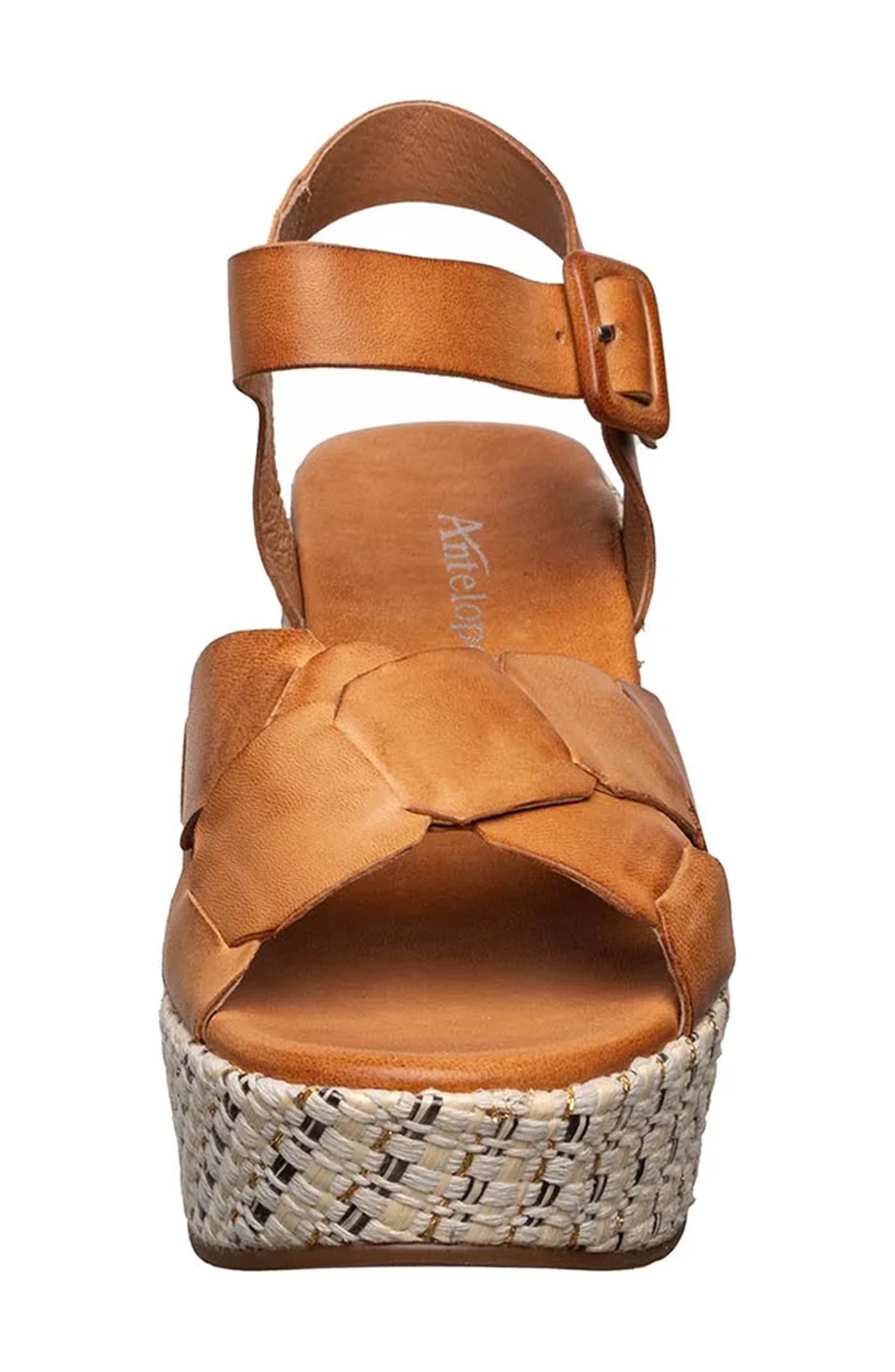 ANTELOPE Hunter Ankle Strap Espadrille Platform Wedge Sandal, Alternate, color, Taupe