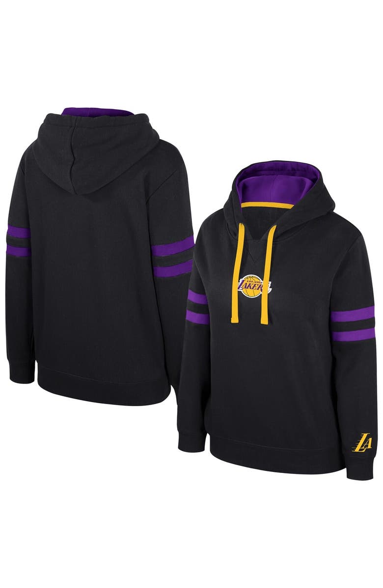 Stadium Essentials Women's Stadium Essentials Black Los Angeles Lakers Road Game Pullover Hoodie, Main, color, Black