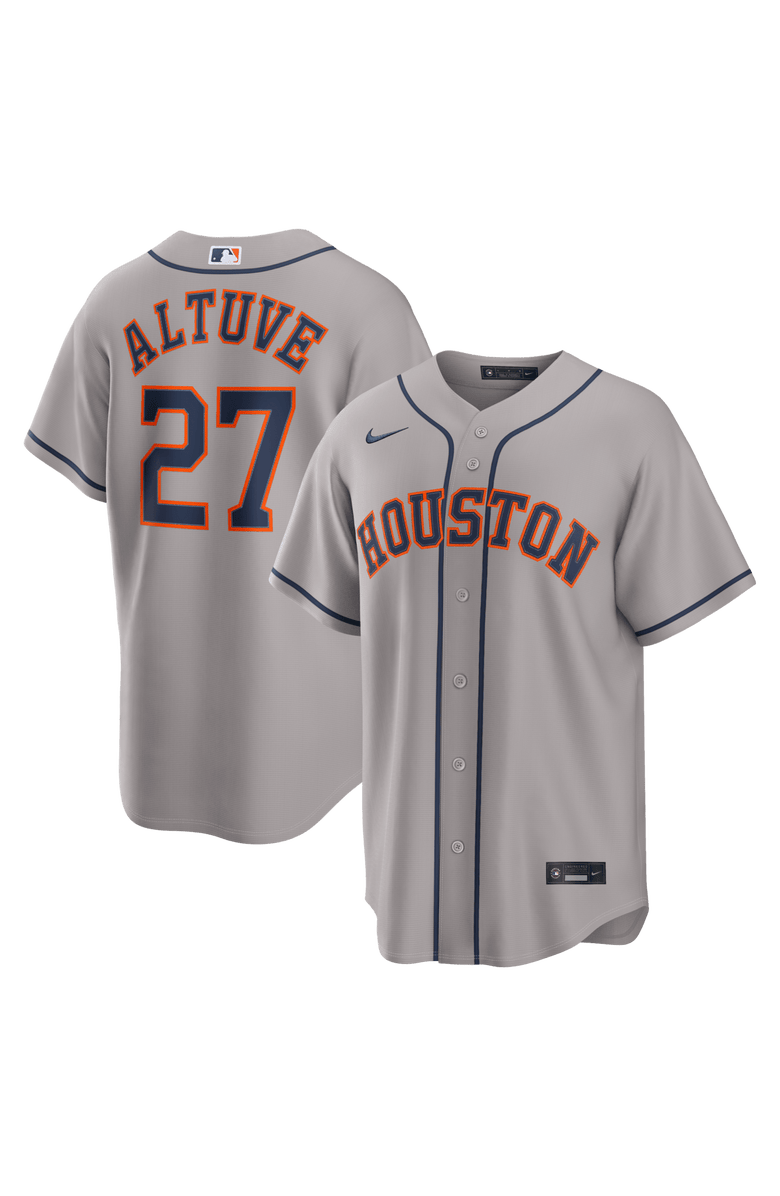 Nike Men's Nike Jose Altuve Gray Houston Astros Road Replica Jersey, Main, color, Gray