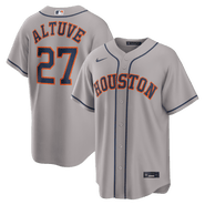 Nike Men's Nike Jose Altuve Gray Houston Astros Road Replica Jersey