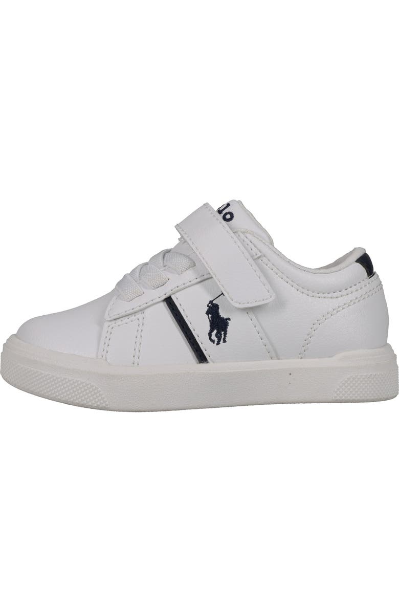Ralph Lauren Kids' Telly Sneaker, Alternate, color, White Navy