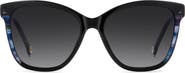 Carolina Herrera 56mm Gradient Butterfly Sunglasses