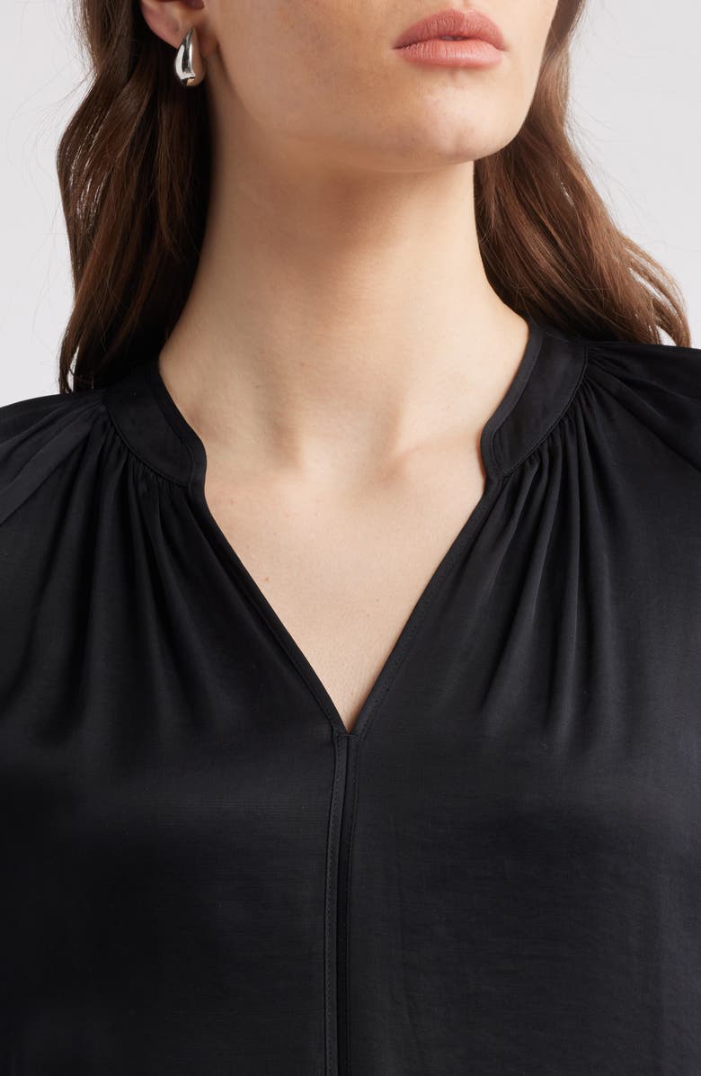 Nordstrom Shirred Satin Shirt, Alternate, color, 