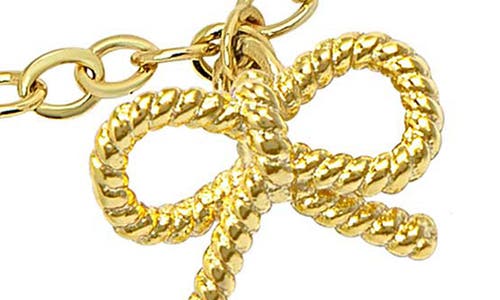 Lily Nily Kids' Bow Twist Charm Bracelet In Gold