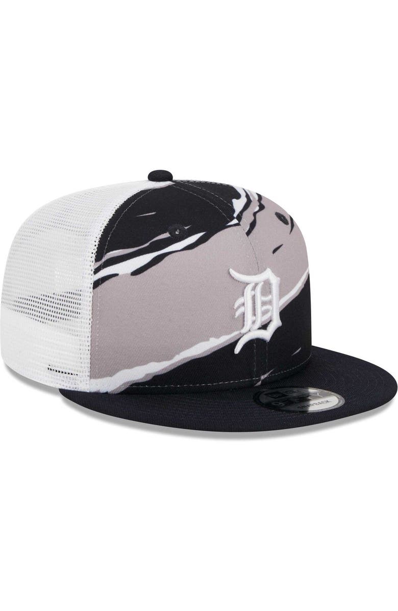 New Era Men's New Era Navy Detroit Tigers Tear Trucker 9FIFTY Snapback Hat, Alternate, color, 