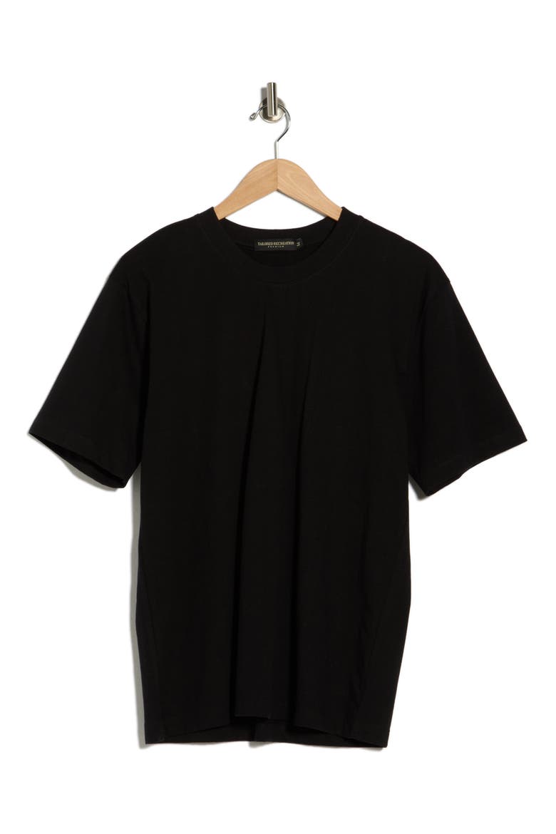 Oversize Stretch Cotton T-Shirt, Alternate, color, BLACK