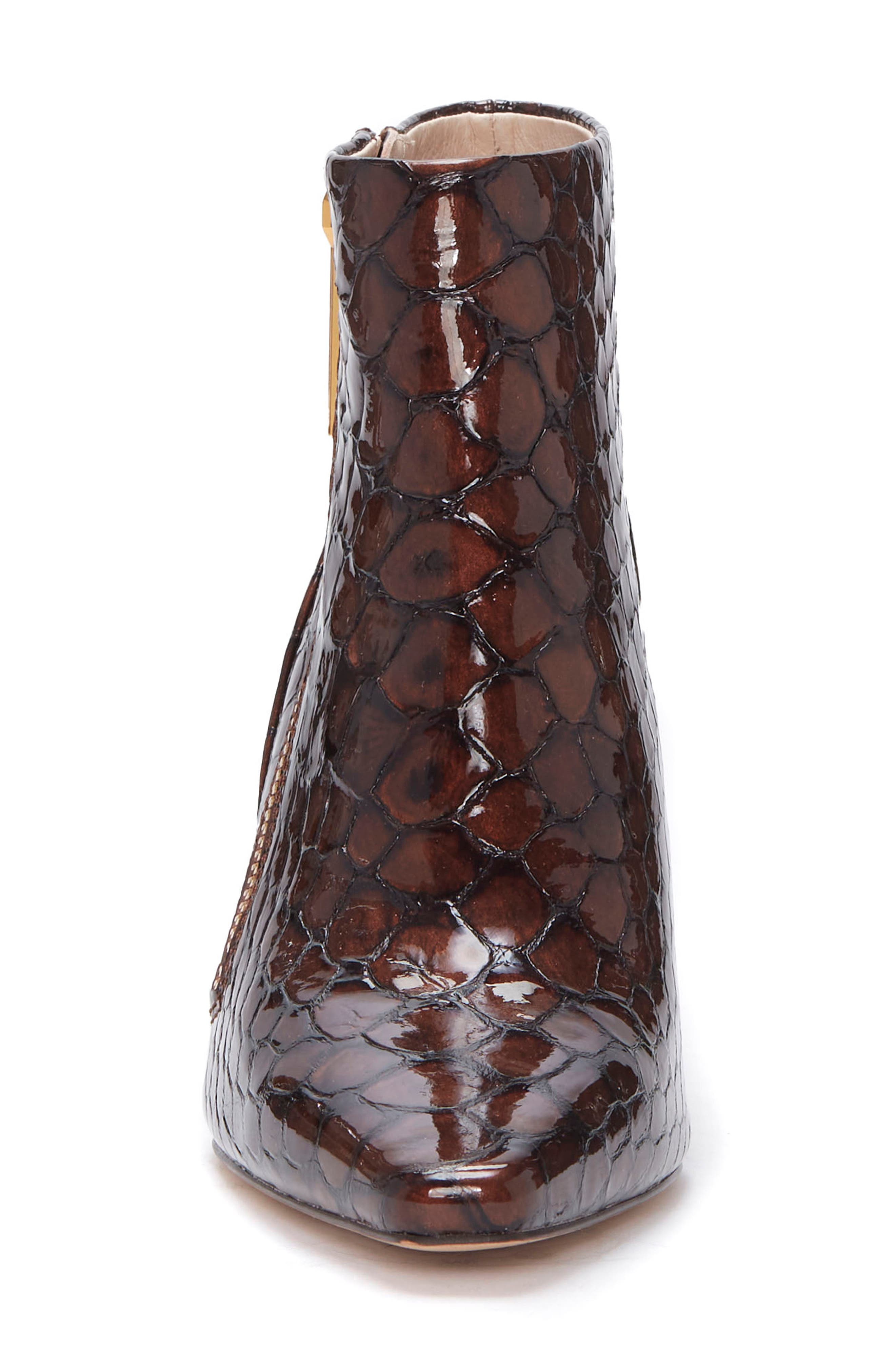 Lenah Square Toe Bootie, Alternate, color, COCOA BROWN MULTI
