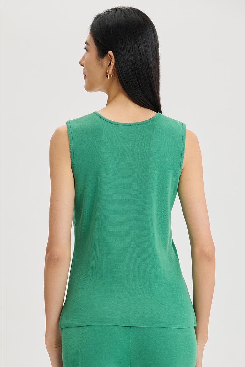 Mid Length Scoop Neck Knit Tank, Alternate, color, Kelly Green