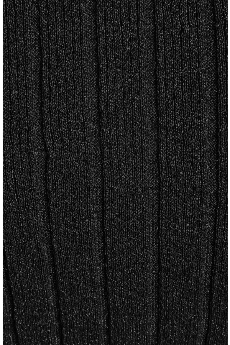Metallic Rib Midi Sweater Dress, Alternate, color, LB999 BLACK