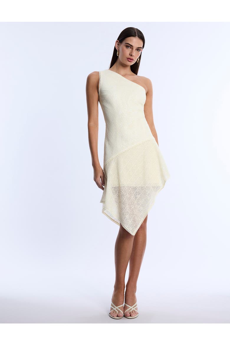 One Shoulder Dress, Alternate, color, Ivory