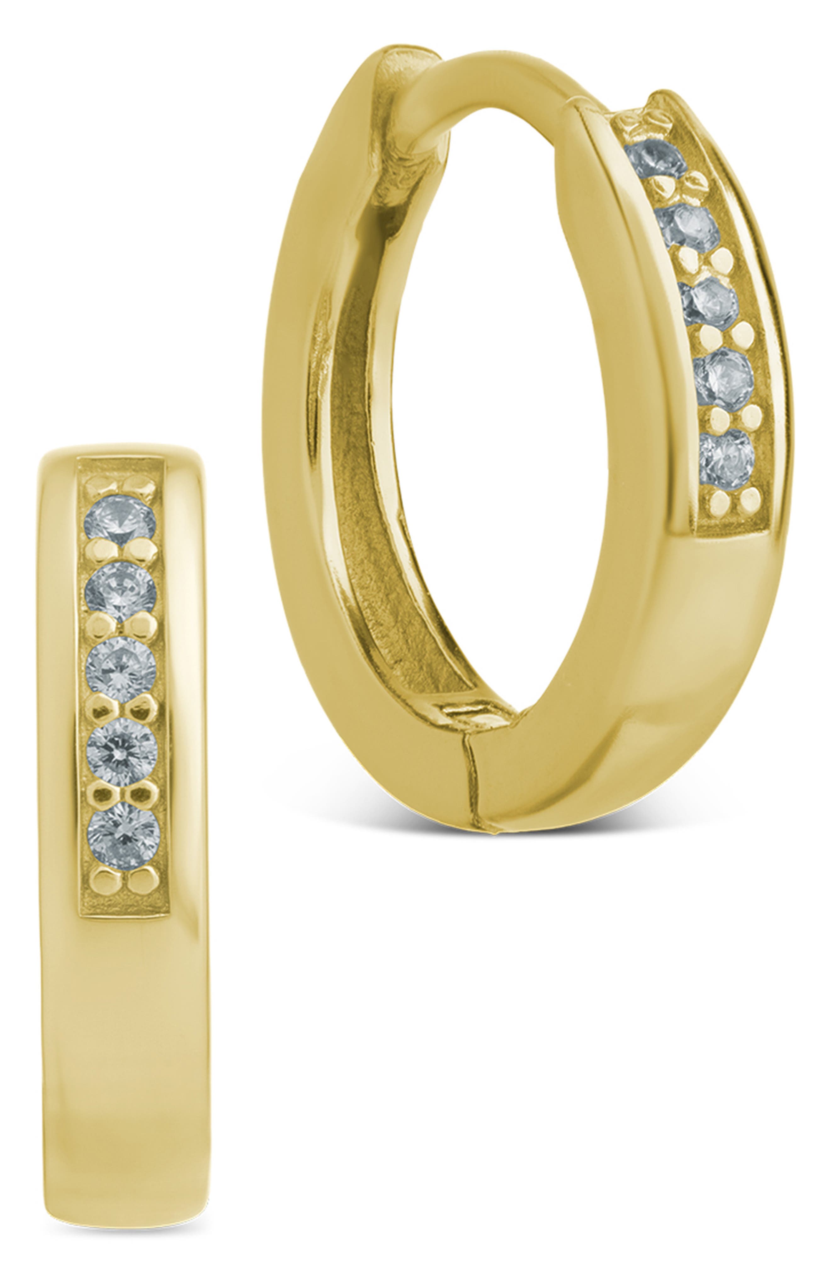 Desiree Pavé Huggie Hoop Earrings