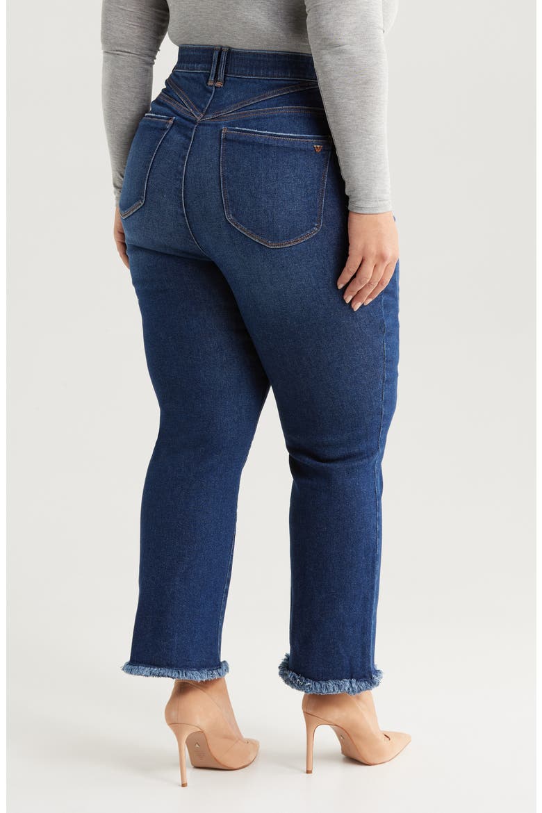 Bennett 'Ab'Solution Skyrise Frayed Ankle Barely Bootcut Jeans, Alternate, color, BLUE