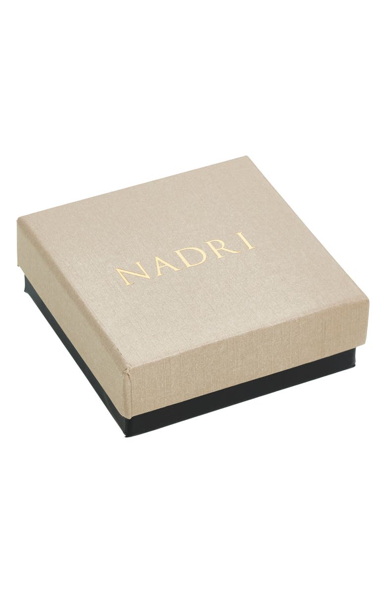 Nadri Triple Drop CZ Pendant Necklace, Alternate, color, Rhodium