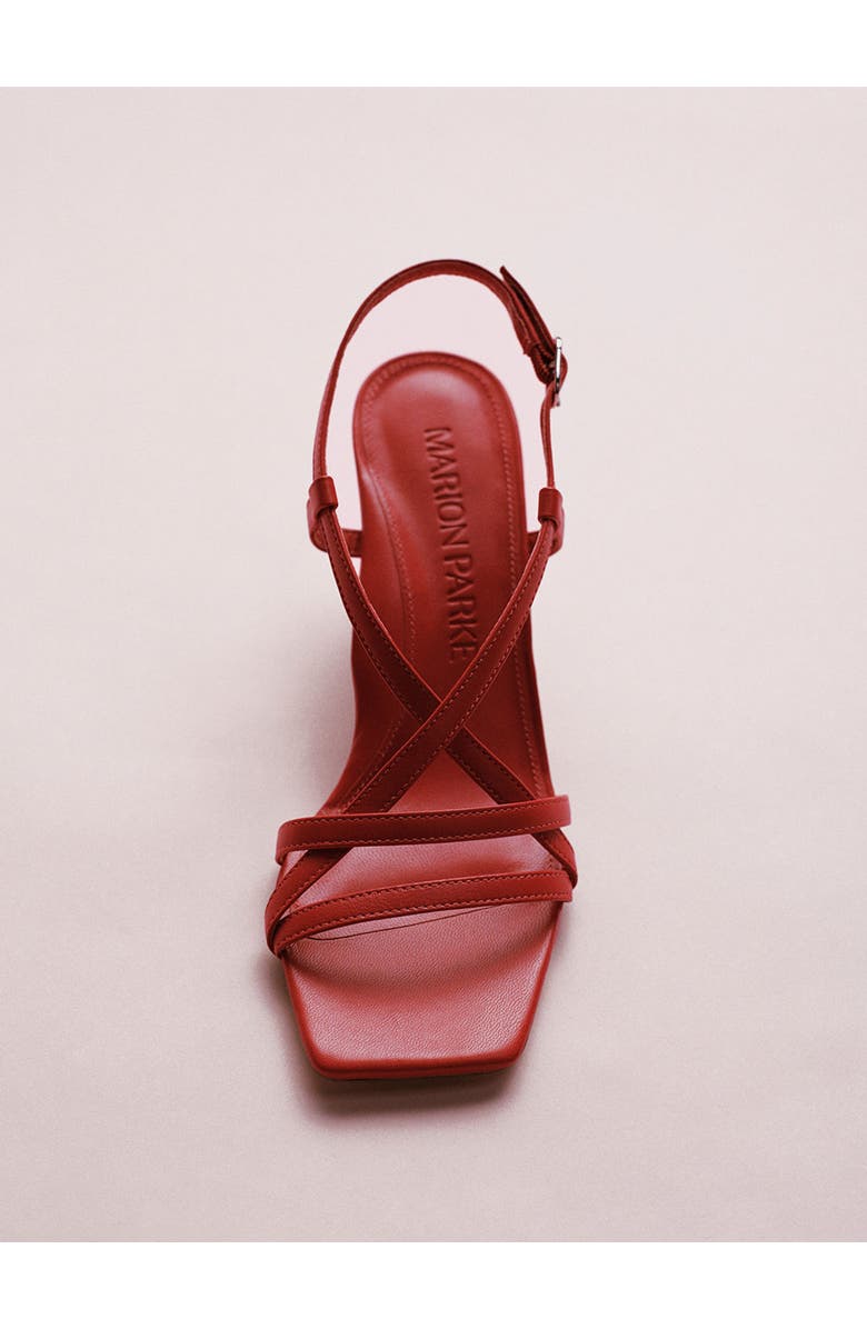 MARION PARKE Sabine Wedge | Nappa, Alternate, color, Lipstick Red