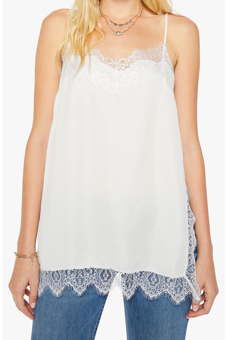The Sweettalker Lace Trim Camisole, Main, color, WHITE