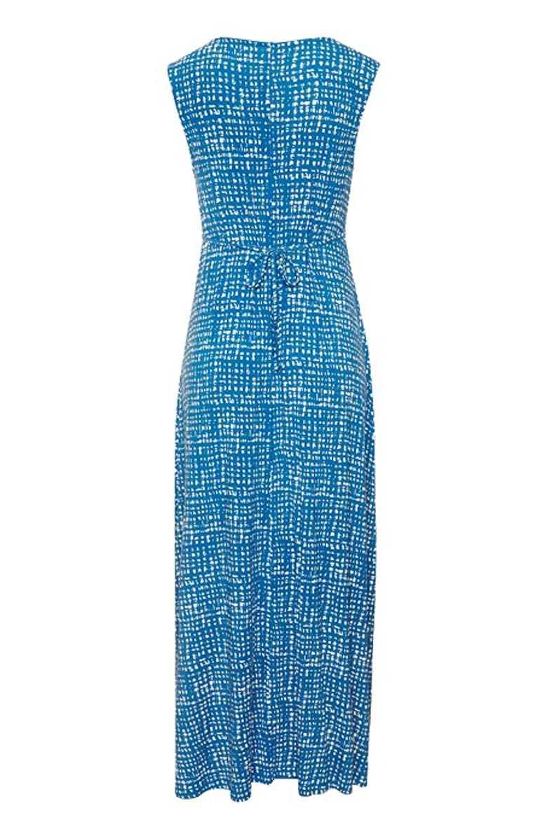 LASCANA Women's Print V-Neck Maxi Dress, Alternate, color, Blue-Printed