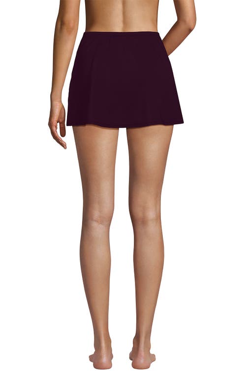 Shop Lands' End Slender Separates Tummy Control Swim Skirt Swim Bottoms In Dark Wine