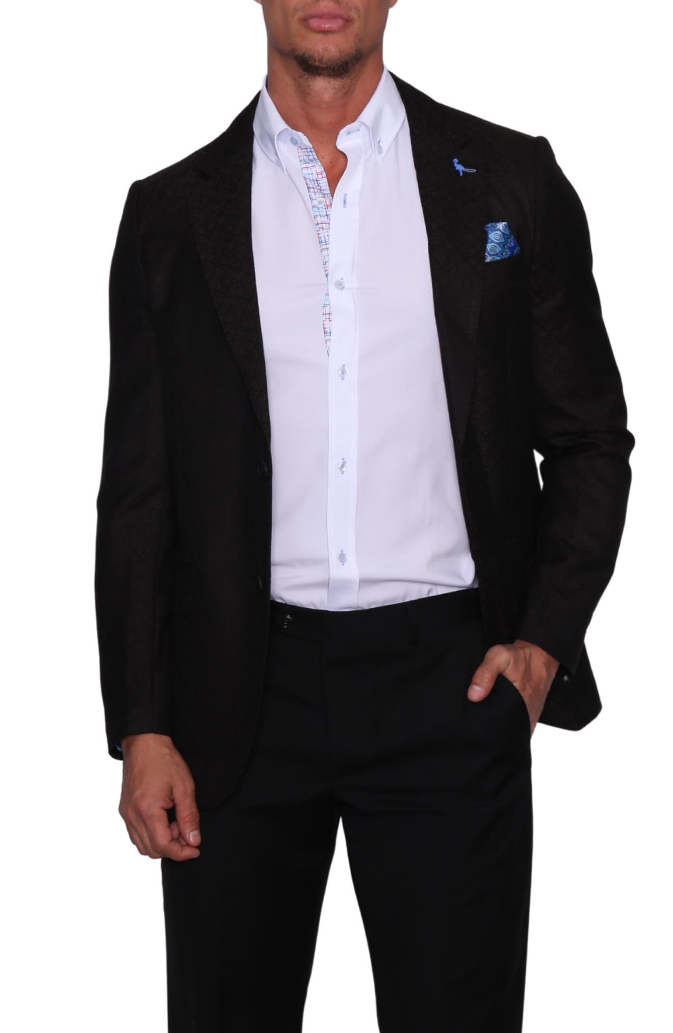 TailorByrd Black Jacquard Dinner Jacket