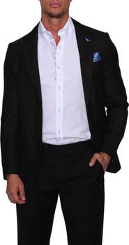 TailorByrd Black Jacquard Dinner Jacket