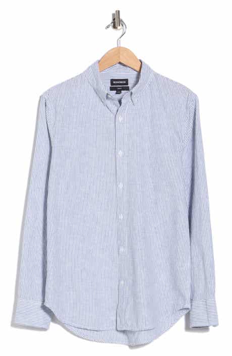 Everyday Slim Fit Cotton & Linen Long Sleeve Button-Down Shirt