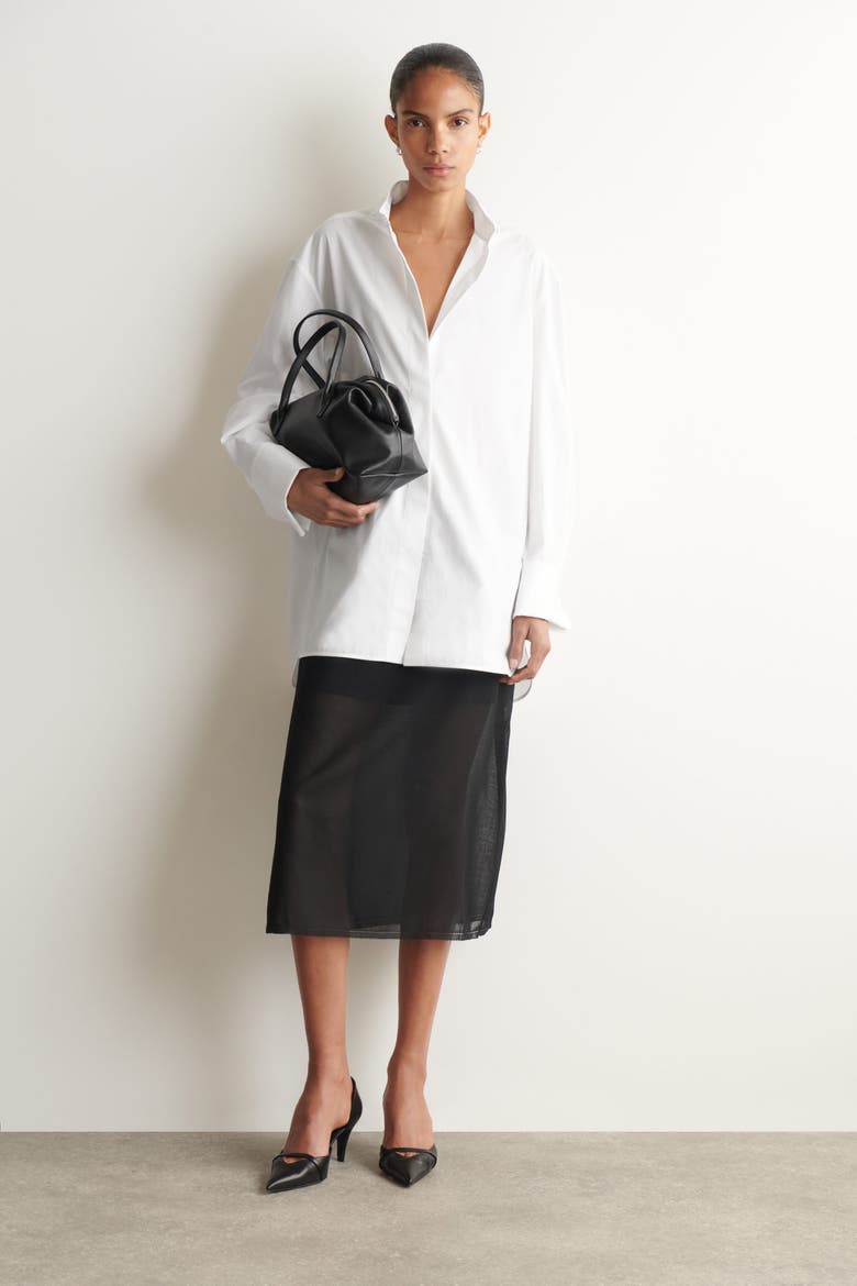 Wing-Collar Cotton Tuxedo Shirt, Alternate, color, WHITE
